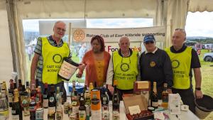 Our 2024 stall which raised £1,000 for East Kilbride food banks
